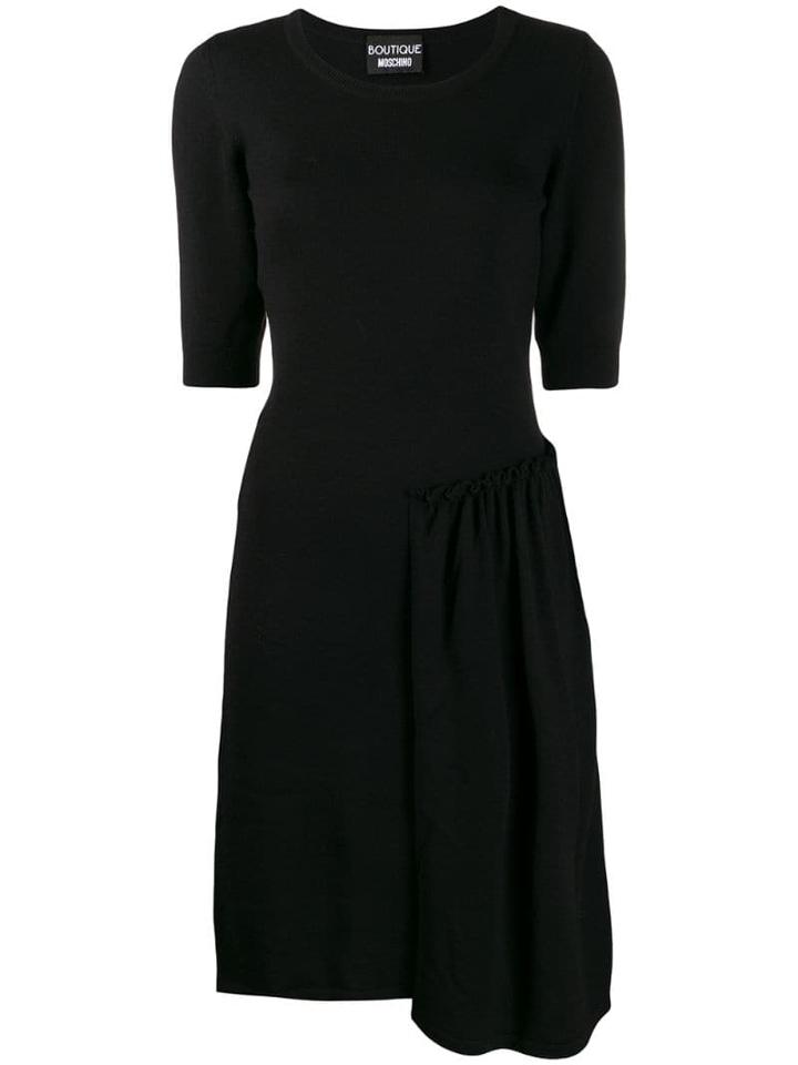 Boutique Moschino Asymmetric Panel Dress - Black