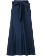 Barena Belted Full Skirt - Blue