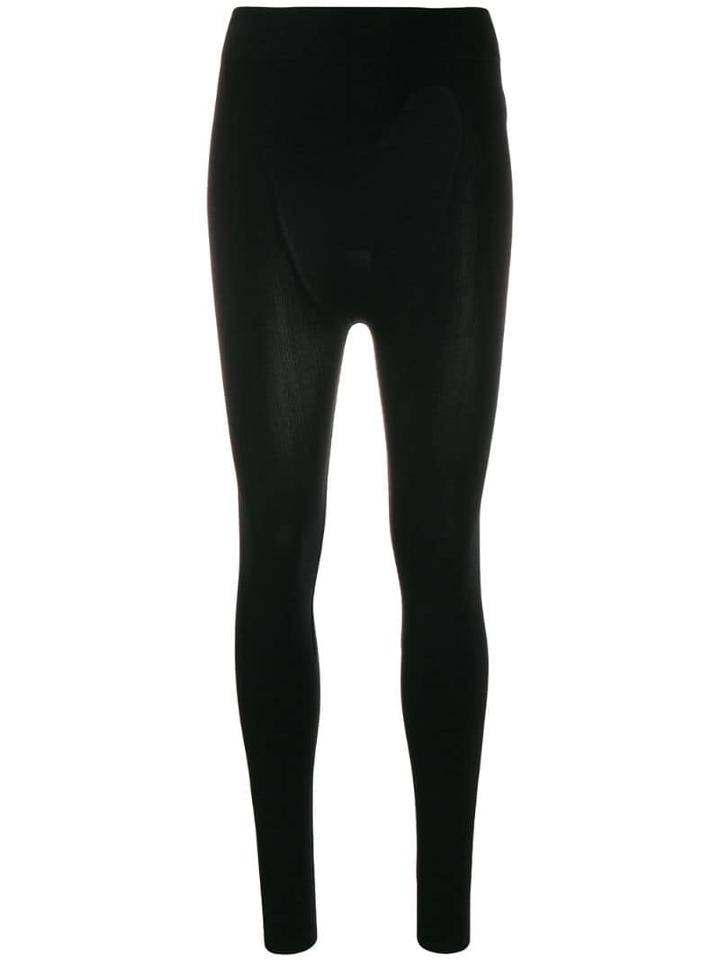Pleats Please By Issey Miyake Knitted Panel Leggings - Black