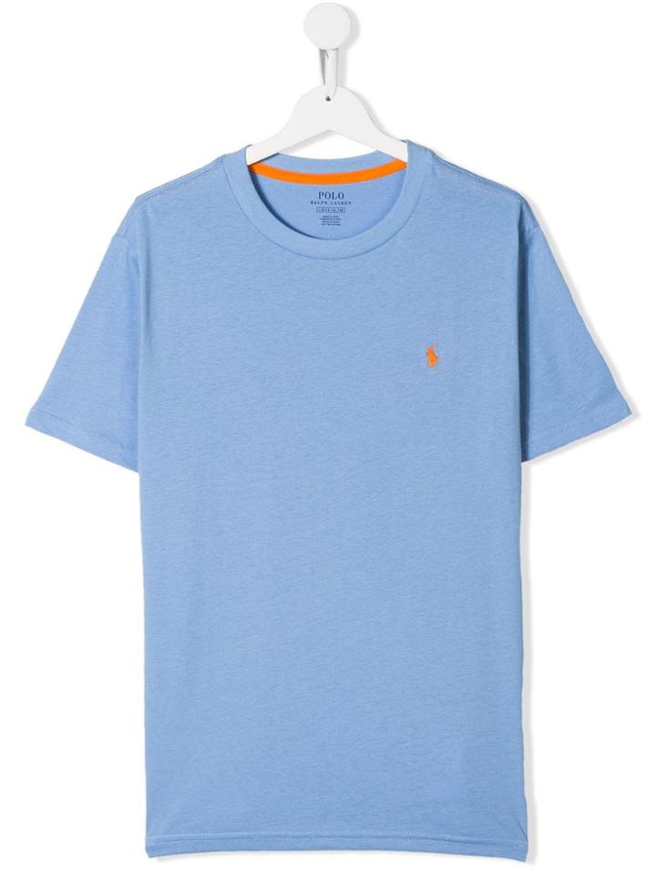 Ralph Lauren Kids Teen Logo Embroidered T-shirt - Blue