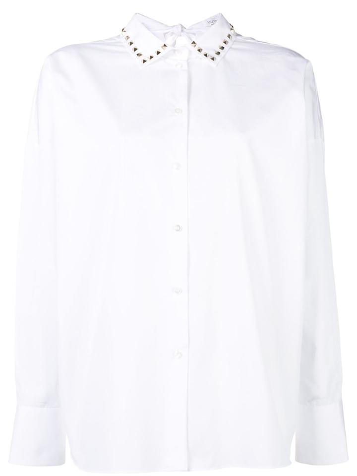 Valentino Rockstud Collar Shirt - White