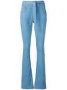 Victoria Victoria Beckham Tie Waist Flared Jeans - Blue