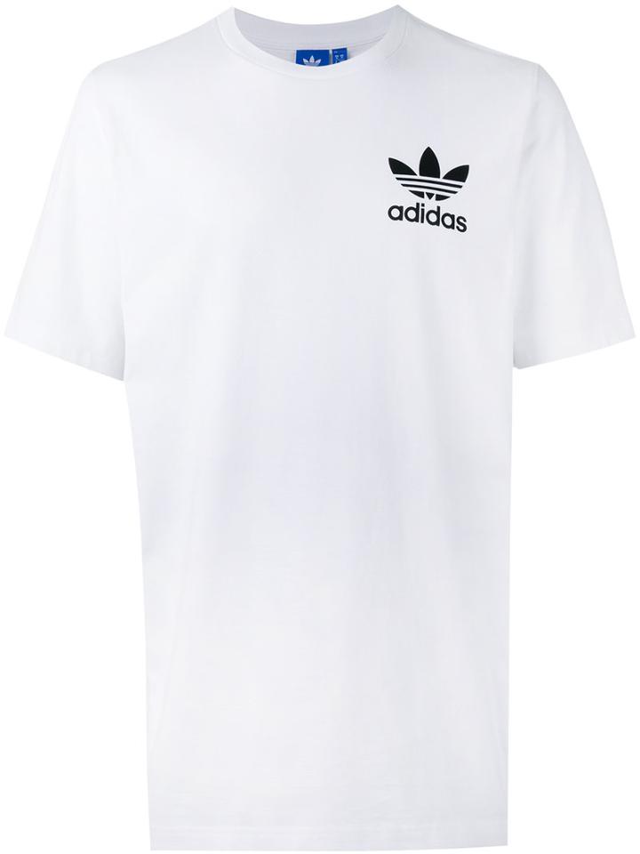 Adidas Originals Logo Print T-shirt, Men's, Size: Small, White, Cotton