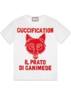 Gucci Il Prato Di Ganimede Guccification Print T-shirt - White