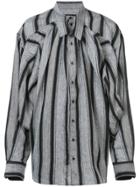Y / Project Double Layer Striped Shirt - Black
