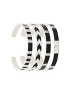 Saint Laurent Grommet Bracelet Set - Black