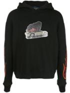 Lost Daze Burning Car Hoodie - Black