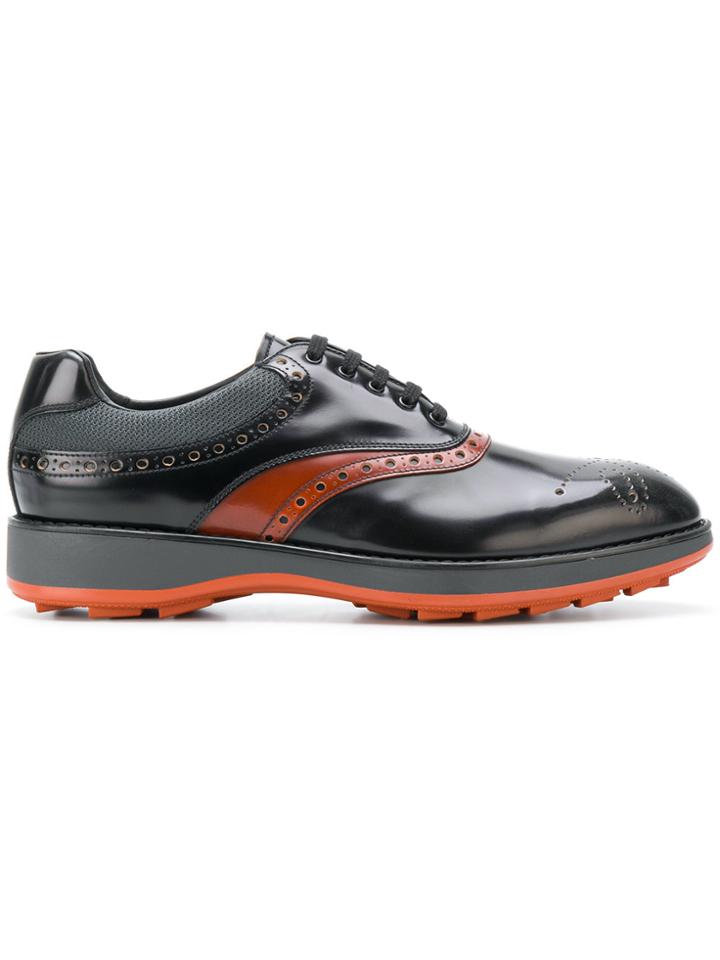 Prada Lace-up Hybrid Brogues - Black