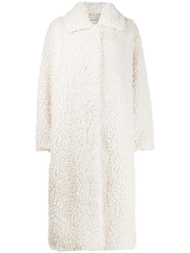 Stand Studio Leah Teddy Coat - White