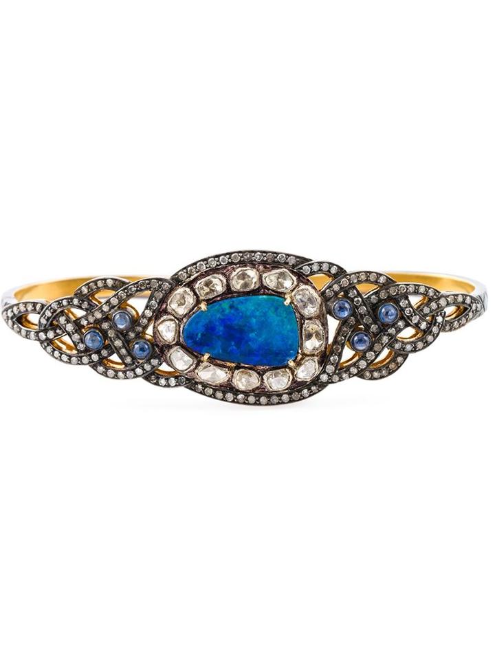Gemco Diamond, Opal & Sapphire Hand Bracelet, Women's, Metallic