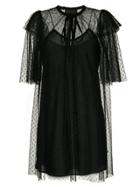 Karen Walker Dark Squares Dress - Black