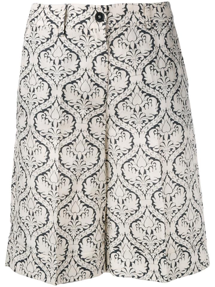 Twin-set Printed Shorts, Women's, Size: 42, White, Cotton/linen/flax
