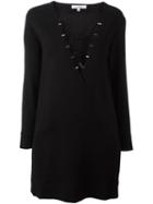Iro Drawstring Mini Dress, Women's, Size: 36, Black, Spandex/elastane/viscose/virgin Wool