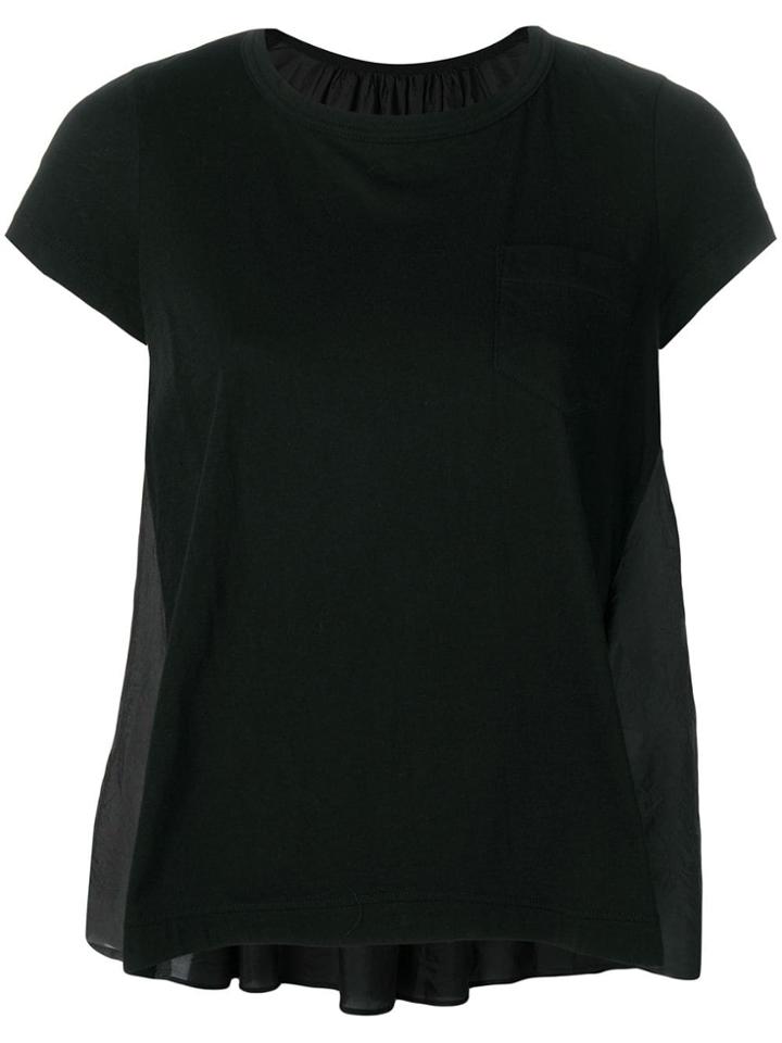 Sacai Elongated Back T-shirt - Black