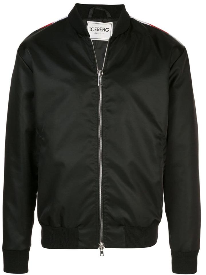 Iceberg Classic Zipped Bomber Jacket - Black