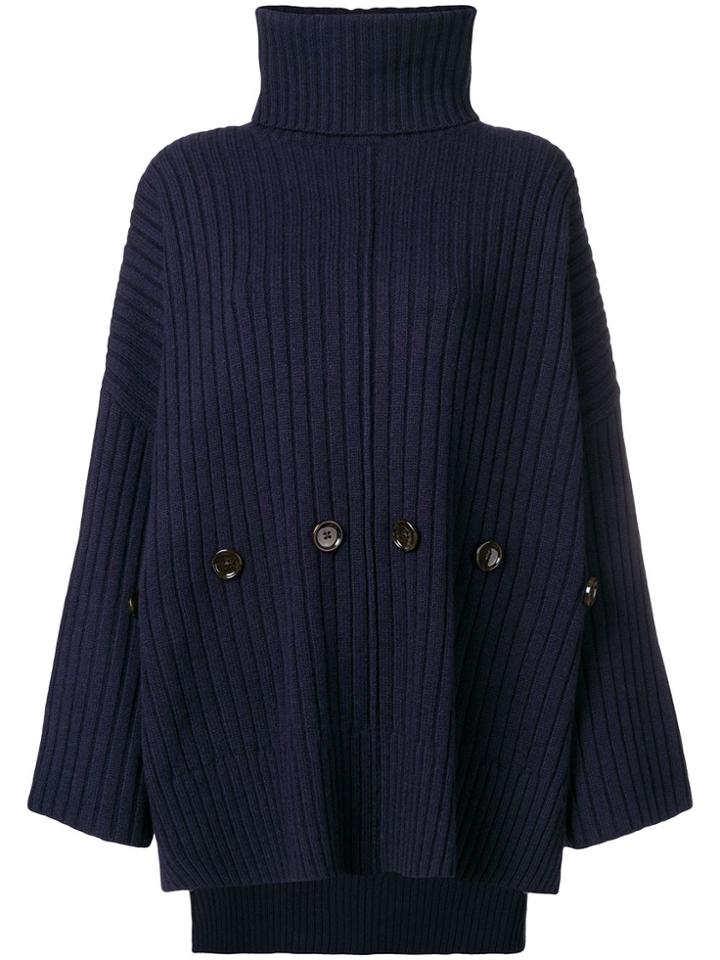 Joseph Turtleneck Oversized Jumper - Blue