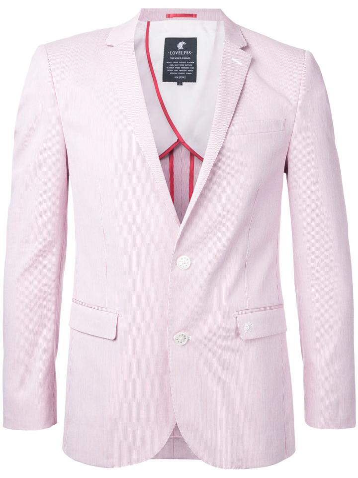 Loveless - Plain Blazer - Men - Cotton/polyurethane - 2, Red, Cotton/polyurethane