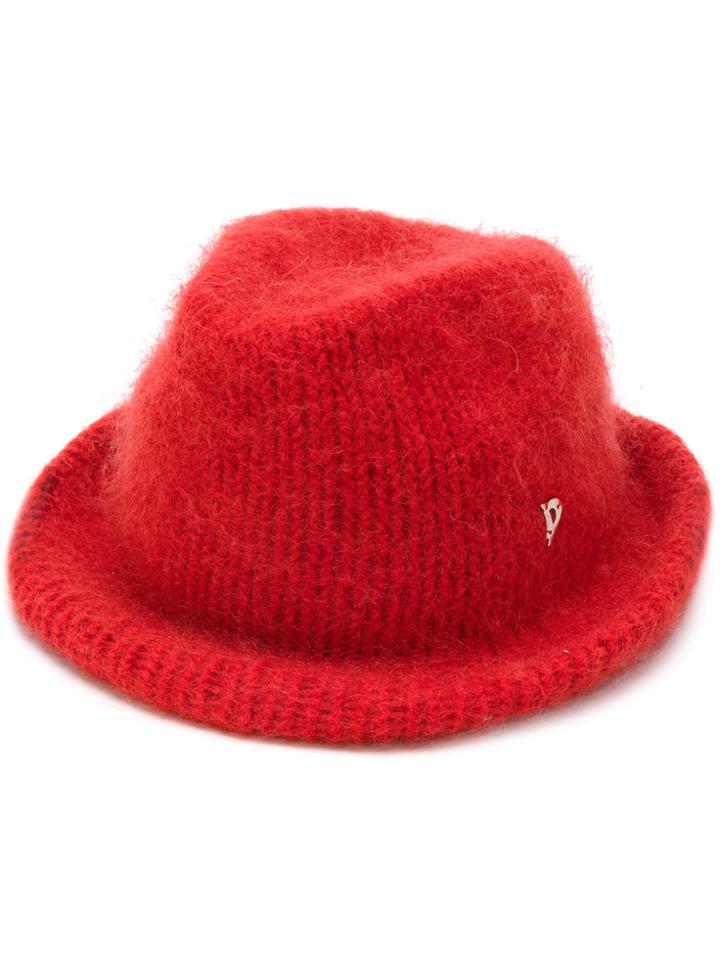 Dondup Furry Effect Hat - Red