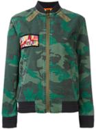 Mr & Mrs Italy Camouflage Print Jacket, Size: Xxs, Green, Cotton/wool/polyester/spandex/elastane