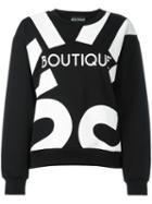 Boutique Moschino Logo Print Sweatshirt, Women's, Size: 42, Black, Cotton
