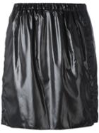 Kenzo High Shine Mini Skirt, Women's, Size: 36, Black, Polyethylene/cotton