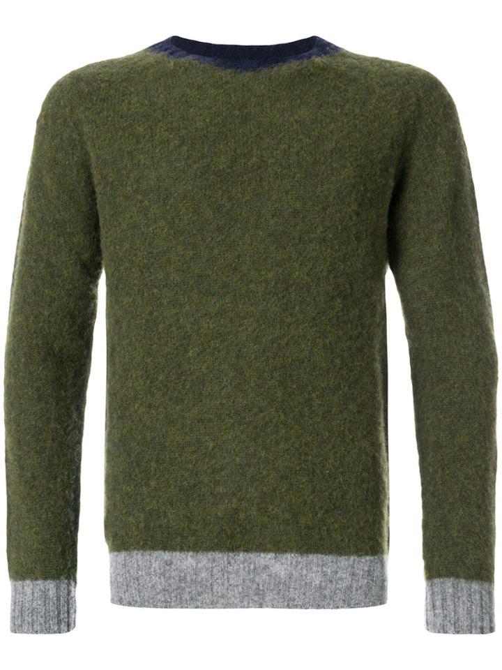 Howlin' Colour Block Jumper - Green