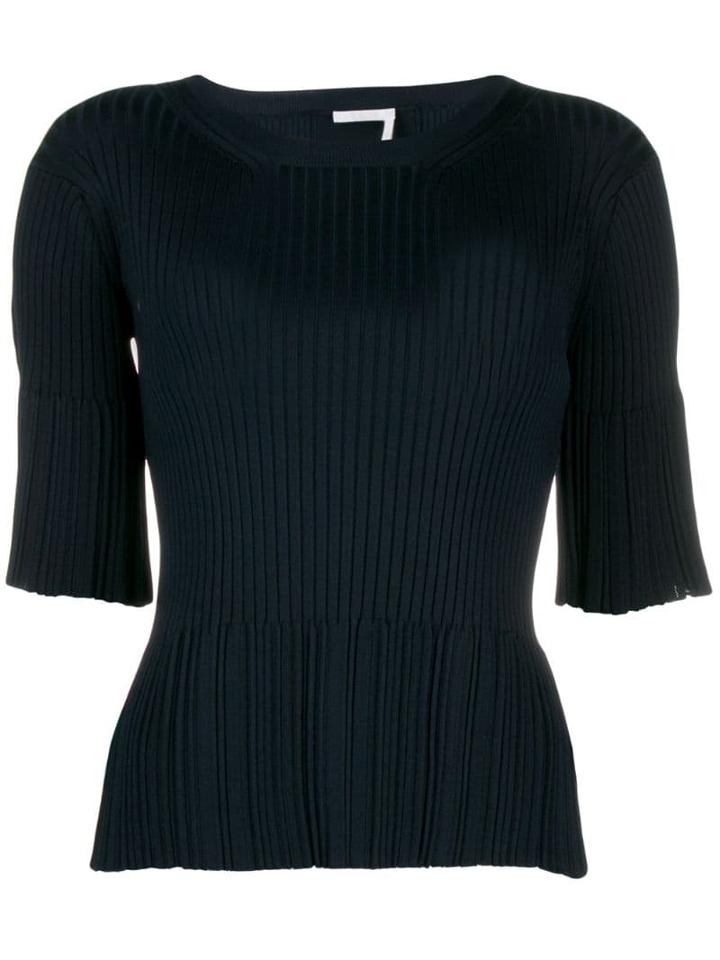 Chloé Ribbed T-shirt - Blue