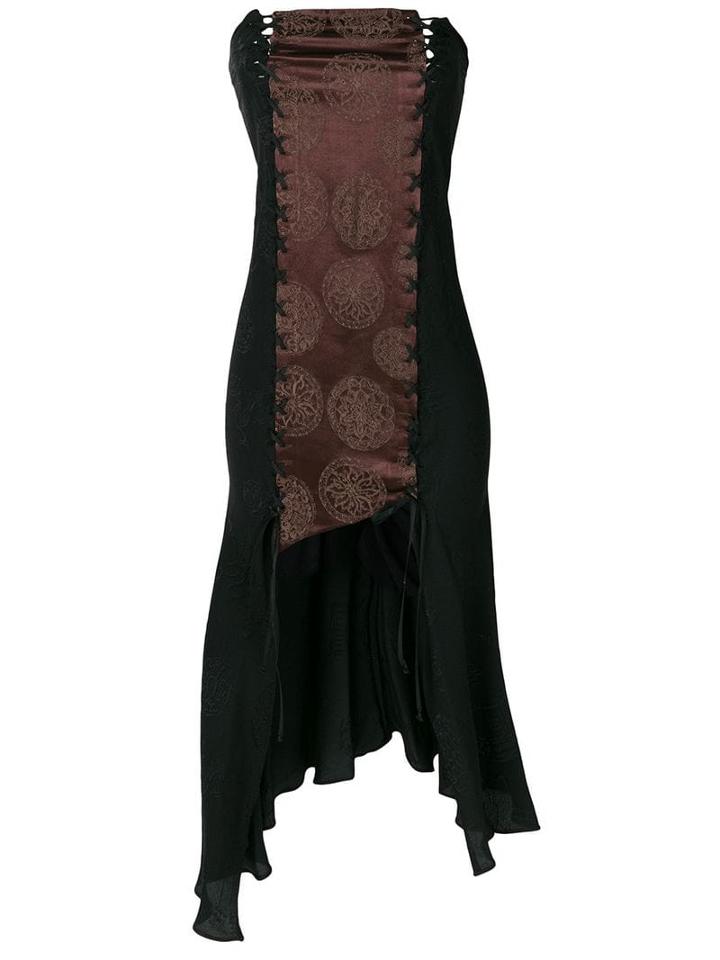 Romeo Gigli Pre-owned Strapless Asymmetric Dress - Black