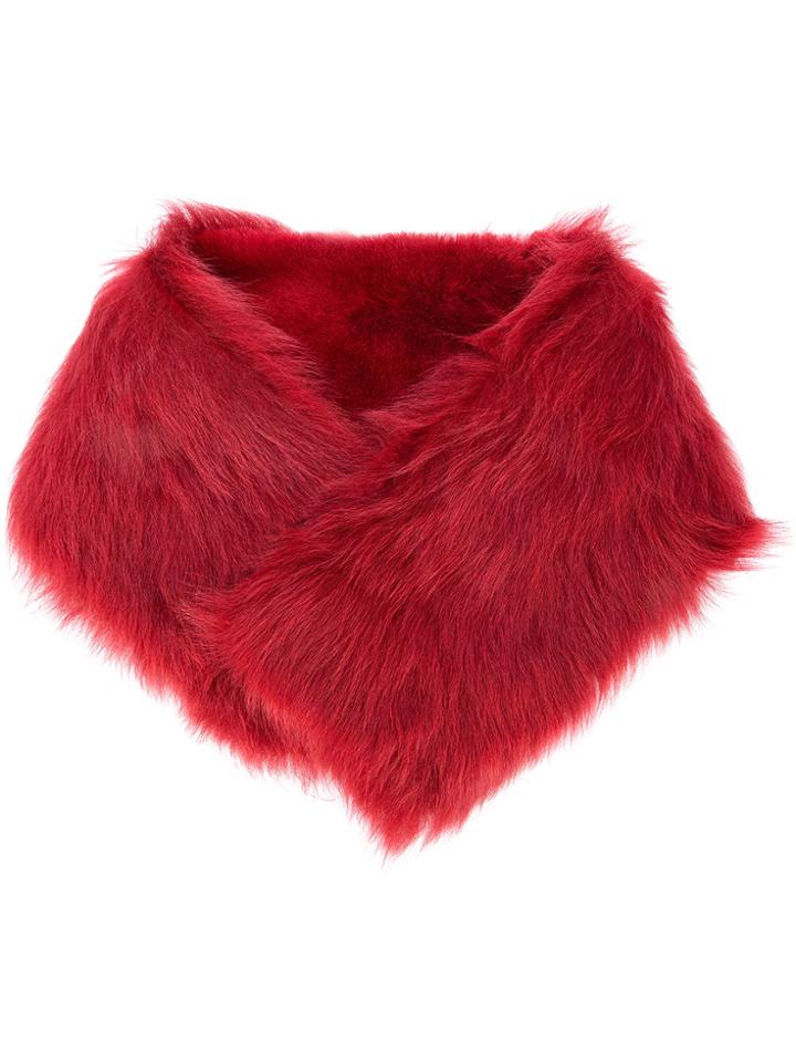 Desa 1972 Faux Fur Scarf - Red