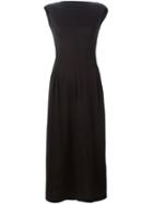 Yohji Yamamoto Vintage Fitted Boatneck Dress, Women's, Size: 2, Black