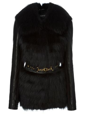 Gucci Belted Fox Fur Jacket