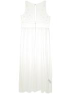 Tu Es Mon Trésor Flower Beads Sleeveless Dress - Neutrals