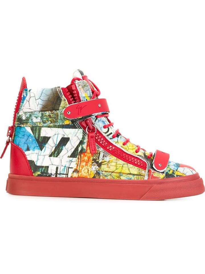 Giuseppe Zanotti Design 'london' Collage Hi-top Sneakers