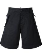 Dsquared2 A-line Bermuda Shorts, Men's, Size: 46, Black, Cotton/spandex/elastane