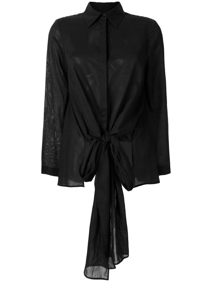 Pierantoniogaspari Long-line Front Shirt - Black