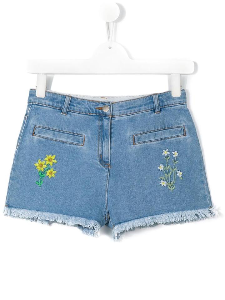 Stella Mccartney Kids Marlin Denim Shorts, Girl's, Size: 14 Yrs, Blue