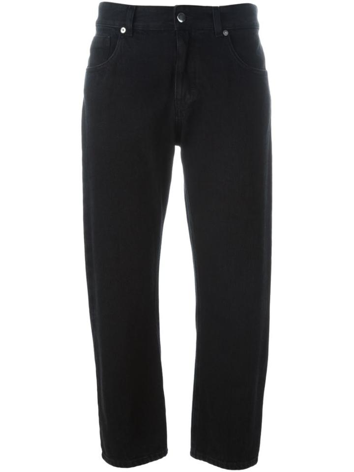 Mm6 Maison Margiela Cropped Jeans, Women's, Size: 40, Black, Cotton