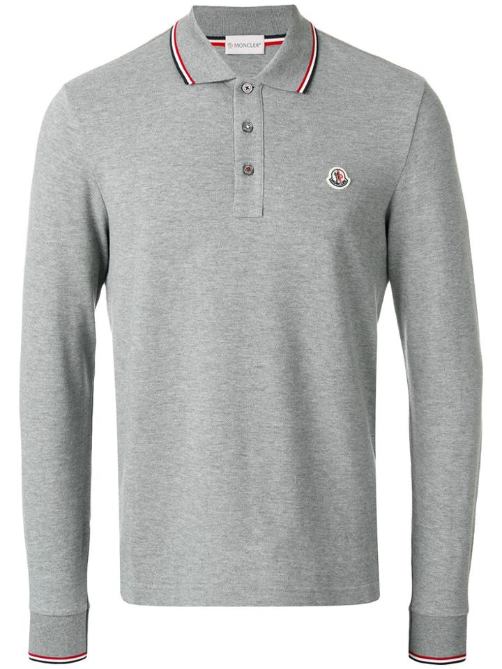 Moncler Classic Polo Top - Grey