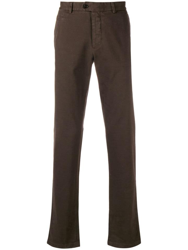 Fay Slim Fit Trousers - Brown