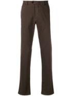 Fay Slim Fit Trousers - Brown