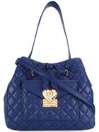 Love Moschino Quilted Shoulder Bag, Women's, Blue