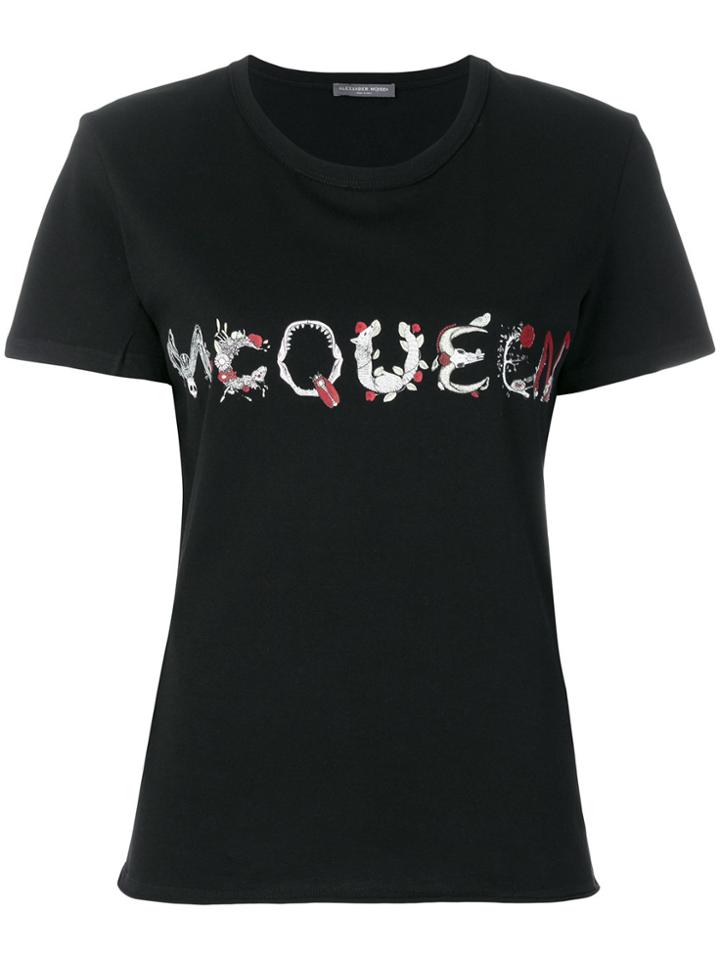 Alexander Mcqueen Logo T-shirt - Grey