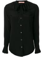 Twin-set Ruffled Front Blouse - Black