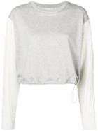 3.1 Phillip Lim Cabled-sleeve Sweatshirt - Grey