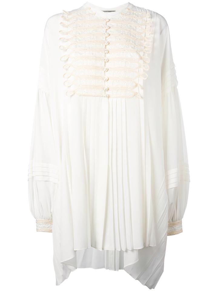 Ermanno Scervino - Shirt Dress - Women - Silk - 40, Nude/neutrals, Silk