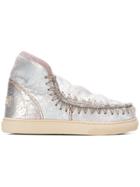Mou Whipstitched Ankle Boots - Grey