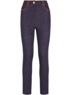 Fendi High-rise Slim-fit Jeans - Blue