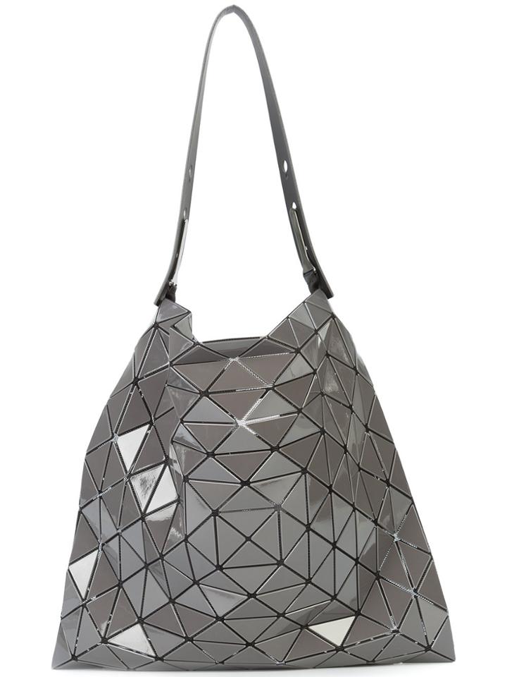 Bao Bao Issey Miyake Row Box Shoulder Bag - Grey