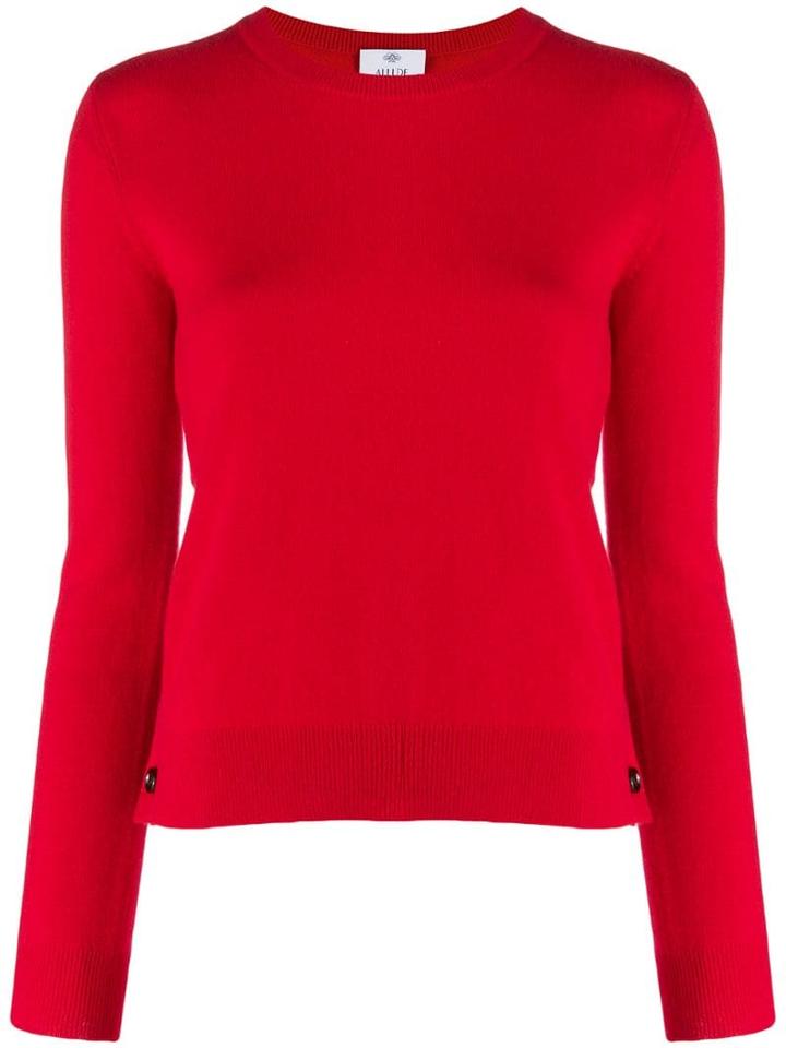 Allude Slim-fit Cashmere Sweater - Red
