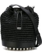 Alexander Wang Alpha Woven Crossbody Bag, Women's, Black, Leather/raffia